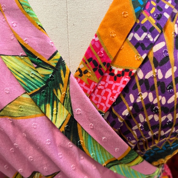 Farm Rio Mixed Print Wrap Dress - Picture 11 of 11